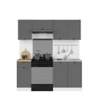 Modular kitchen JUNONA LINE 180 BBL BRW graphite order